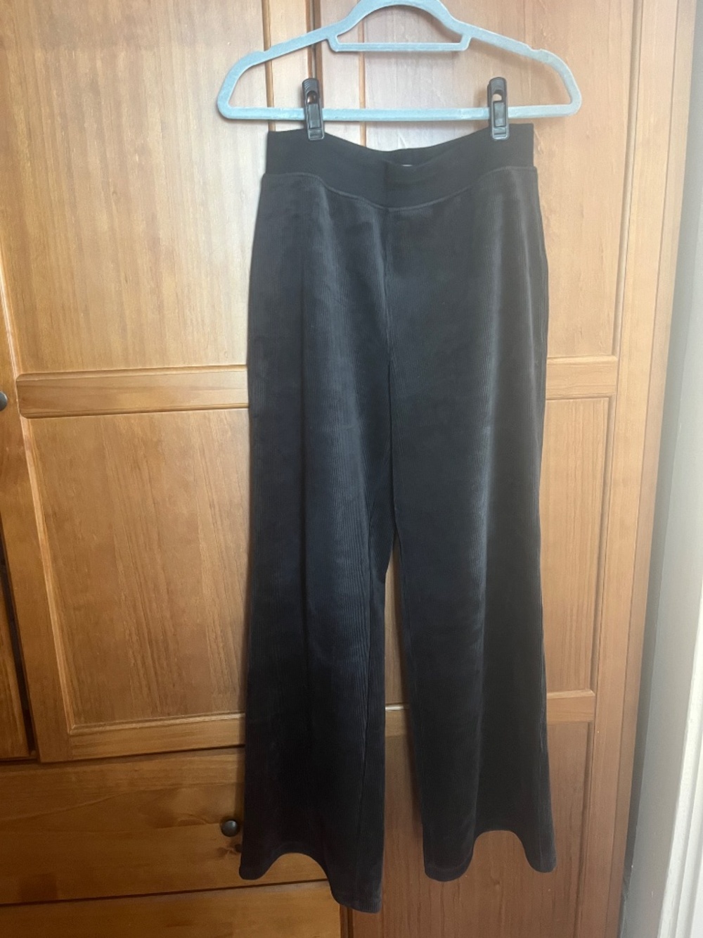 Marine Layer Cord Velour Wide Leg Pull-On Pant Black Size small Loungewear - Picture 3 of 4